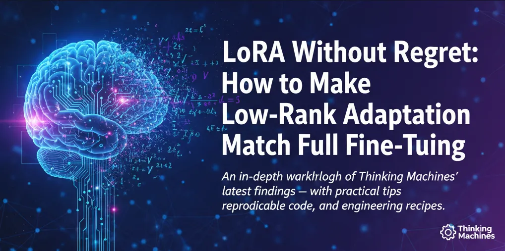 LoRA Without Regret: How to Make Low-Rank Adaptation Match Full Fine-Tuning